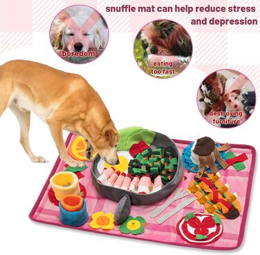 Інтерактивна килимок для годування собак, котів та тварин. Стимулює пошук їжі та розвиває навички. Можливість миття. Підходить для цуценят, малих та середніх порід.