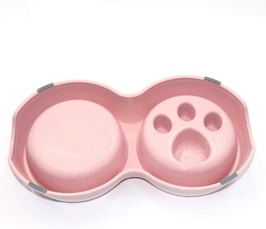 Миска для собак Frenchie Fress, нержавіюча сталь, інтерактивна, для повільного годування, екологічна, білий (рожевий)