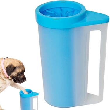 Очисник лап для собак DAGLLGEW: м'яка силіконова щітка, 360° очищення, портативний набір для дому та прогулянок