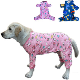 Піжама для собак з флісовою підкладкою, мила піжама з сердечком для собак, теплий м'який комбінезон для кошенят та собак, тепла та зручна одяг для домашніх тварин (Рожева, XXXXL)