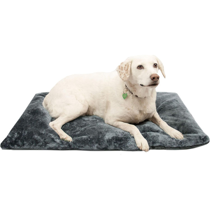 Кілимок для собак Zollner, 60x90 см, сірий, з поліестеру, знімне покриття, переносний