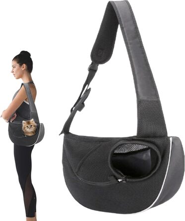 Сумка-переноска для собак та котів | Дихаюча тканина Оксфорд з сіткою | Зручна переноска для маленьких собак та кошенят | Складана переноска для подорожей з регульованим ременем