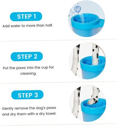 Миска-мийка для лап собак Joygoodta з м'якою силіконовою щіткою, портативна мийка для лап, 360° очищення, для дому