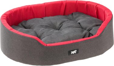 Крісло-ліжко для собак Ferplast Dandy, знімний, пральний чохол, бавовняний матеріал, м'яка підстилка, для середніх собак, 95 x 60 x 21 см, червоне, бавовна