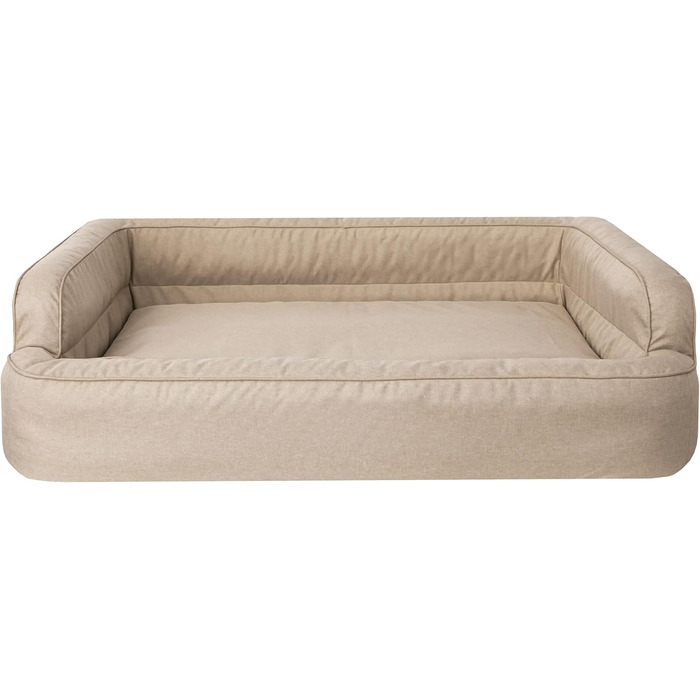 Ліжко для собак PillowPrim XXL 117x79 см, знімний чохол, бежеве, лежак для котів і собак, меблі для тварин