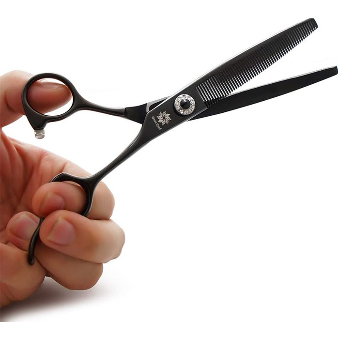 Професійна витончувальна ножиця для грумінгу тварин 6,5 дюймів, нержавіюча сталь, фіолетовий/чорний