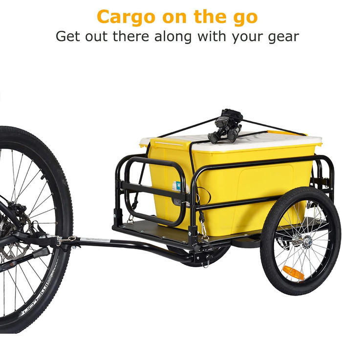 Складаний вантажний причіп Tiggo для велосипеда, об'єм 70 літрів, вантажопідйомність 40 кг