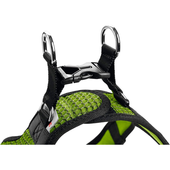 Шлейка для собак HUNTER HILO COMFORT, лімоний колір, розмір M-L, з сітчастого матеріалу, світловідбиваючі елементи, легка, сучасний дизайн