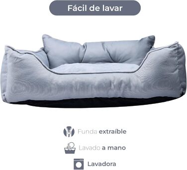 Ляжка для собак United Colors of Benetton, розмір M, сіра, 50 см, поліестер, ергономічна, для середніх собак, придатна для прання