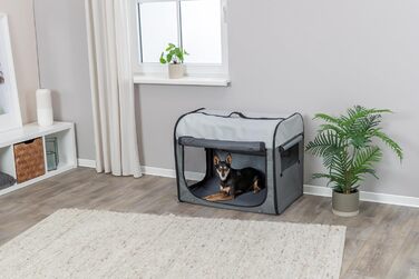 Мобільний переносний вольєр Trixie 39704, середній, 55×65×80 см, сірий