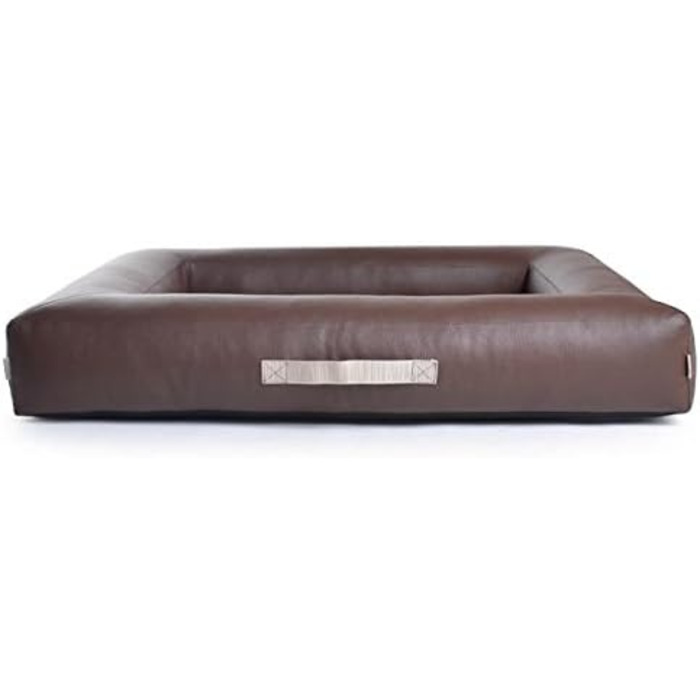 Килимок для собак, лежанка з міцної екошкіри, коричнева, з ортопедичною піною Visco (за бажанням)