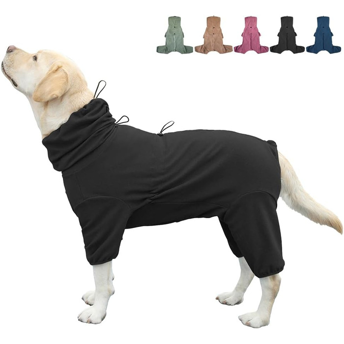 Піжама для собак великих і надвеликих порід, розтяжна, для дорослих собак, 6XL, чорний колір