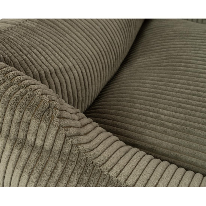 Лежак для собак Knuffelwuff Olivia XL 105x75 см, корд, знімний чохол, хакі, для великих, середніх і малих собак, машинне прання