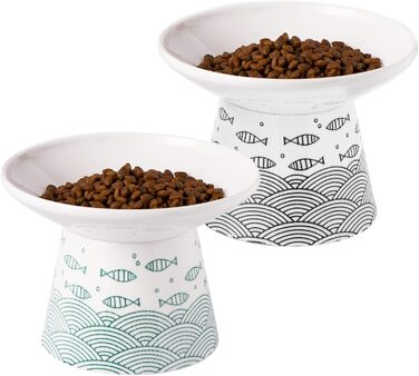 Керамічна миска для котів OMAYKEY з широким дном, 16,5 см: для комфортного харчування та захисту шиї