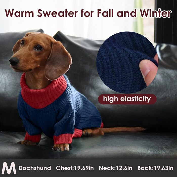 Теплий зимовий пуловер для собак IKIPUKO з отвором для повідка, рожевий (XXXL)