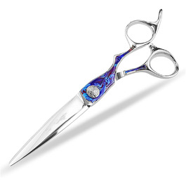 Професійна ножиця для грумінгу собак та котів, пряма, 17.8 см, з регулюванням натягу, для догляду за шерстю