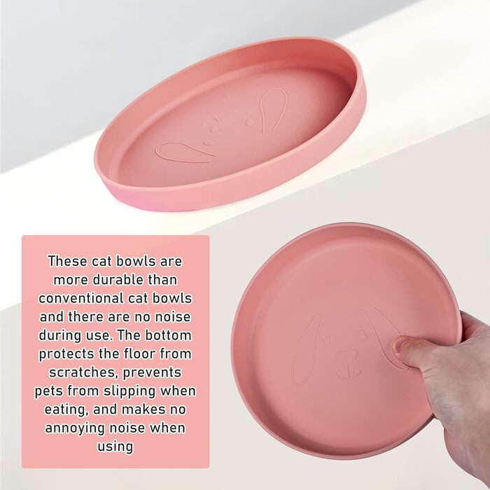 5 мисок для котів, силіконові миски для котів, широкі неслизькі миски для сухого та вологого корму