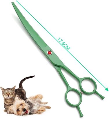 Набір професійних ножиць для собак 4 в 1: прямі, зубчасті, вигнуті ножиці + гребінець. Підходить для собак, котів та інших тварин