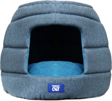 Будиночок для кота Travel Cat Meowbile, трансформер, синій, M, 63,5x45,7x43,2 см, якісний котячий дім і лежак для дому