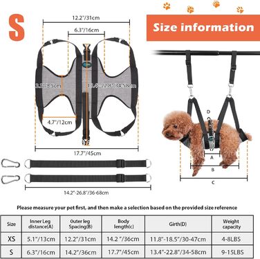 Гамак для собак Ownpets з 4 гачками: для миття, догляду та стрижки нігтів