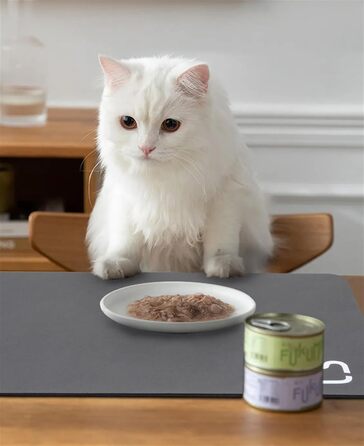 Водонепроникний килимок для годівлі котів GIBZ, 45x60 см, сірий