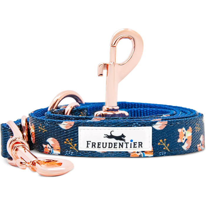 Набір нашийник і повідок для собак FREUDENTIER Let's get Foxy, регульований, 2 м, у подарунковій коробці, для малих, середніх і великих порід