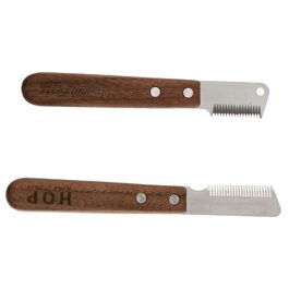 Професійна щітка для собак від підшерстка: видаляє підшерсток та ковтуни. Підходить для довгошерстих та короткошерстих порід. Ергономічна ручка з дерева. 2 шт.