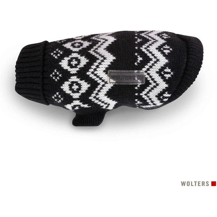 Вольтерс Норвегер: Пуловер чоловічий, 35 см, чорно-білий