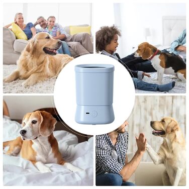 Автоматичний очищувач лап для собак | Очищувач лап з бризгозахистом, 2 швидкості, аксесуар для догляду за собаками, для кемпінгу, подорожей, відпочинку на природі (блакитний)