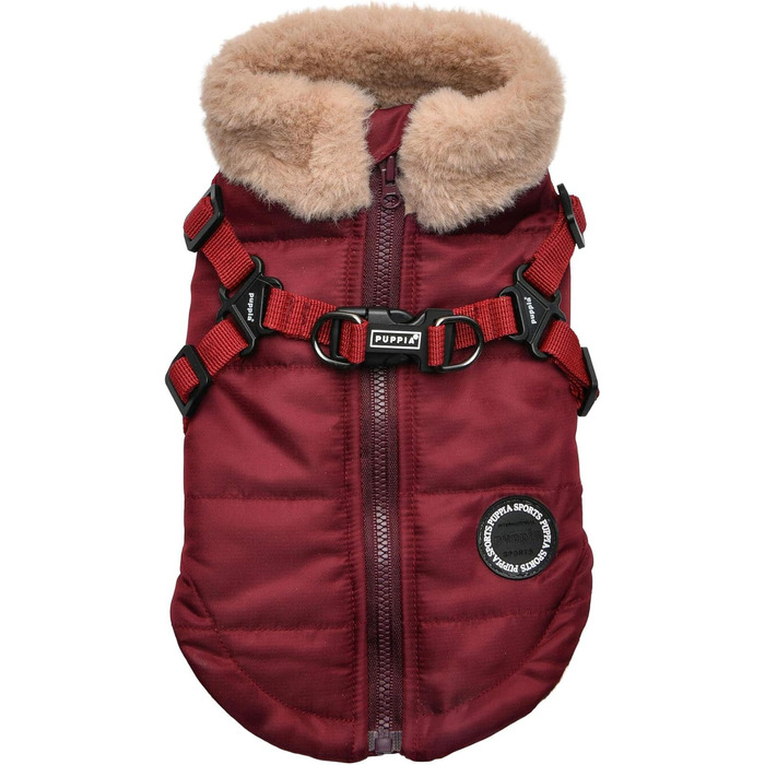 Пупа - теплий зимовий одяг для собак (XL) - Доннаван - тепла та комфортна куртка для собак, винно-червоного кольору