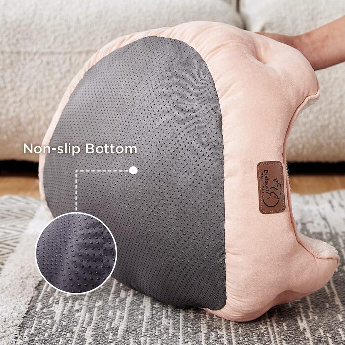 Ліжко для котів BEDSURE, рожеве, 51x48x15 см - м'яке, миється, для котів та маленьких собак