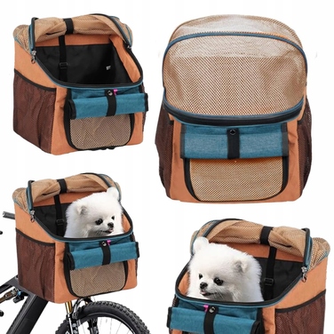 Велосипедний кошик-переноска для собак та котів, сумка з сіткою