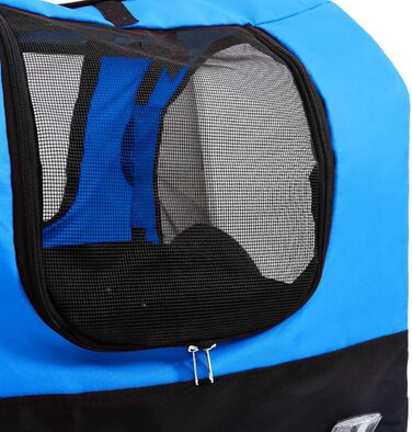 ZEYUAN 2-в-1 велосипедний причіп-коляска для тварин, блакитно-чорний