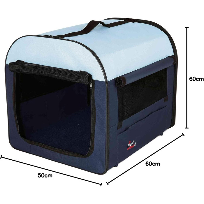 Сумка-переноска для собак Trixie Mobile Kennel, 50x50x60 см, сіра