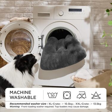 Килимок для собак BEDSURE XL - великий, сірий, 104x69x8 см. З антиковзким дном, для великих собак, з подушкою для заспокоєння.