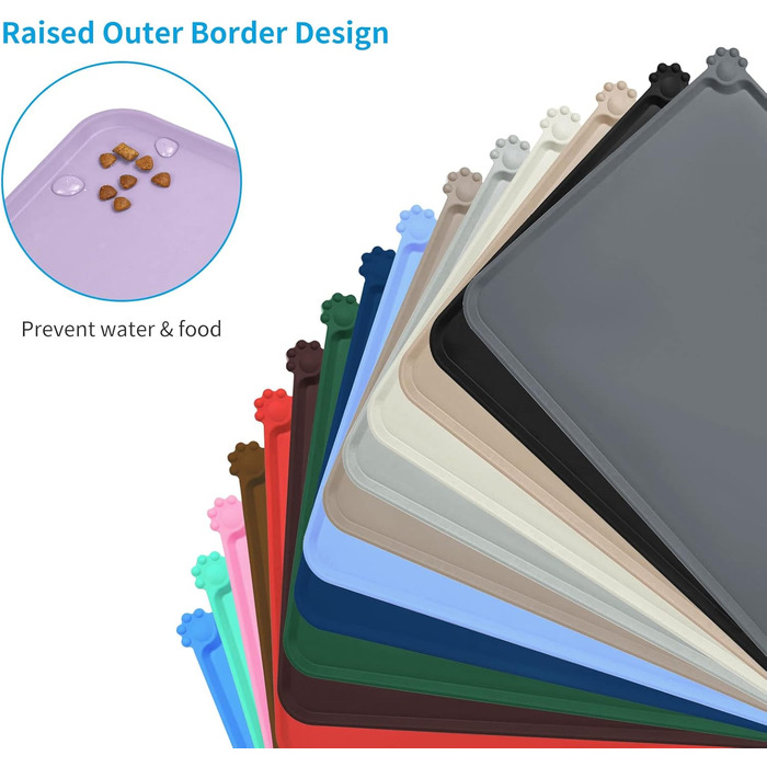 Силіконова килимок для годування собак та котів AUDWUD, водонепроникний, антиковзний, 87x58 см, квітка гібіскус