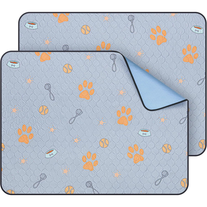 Багаторазові підкладки для цуценят, 2 шт. Супер впитываючі пелюшки для собак, нековзні тренувальні килимки для собак, диванів, вольєрів або автокрісел 76x81 см (2 шт.) (46x61 см (2 шт.))