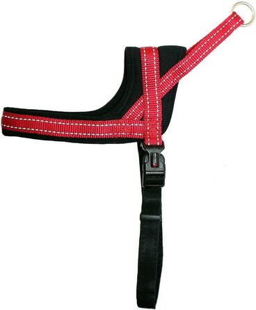 Шлея для собак Soft & Safe, світловідбивна, розмір 1 (28-35 см), чорна