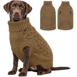 Пуловер для собак AOFITEE, коричневий