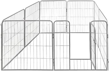 Клітка для цуценят Petigi, вольєр з порошковим покриттям, складаний, розмір комірки 47 мм, для використання в саду, розмір (Ш x В): 80 x 80 см
