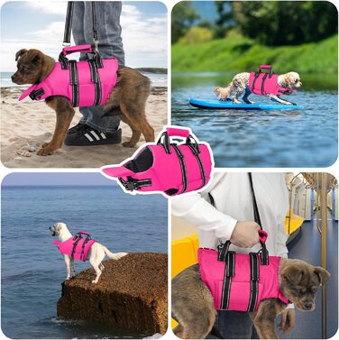 Жилет для плавання собак Fragralley, зелений (рожевий, XS)