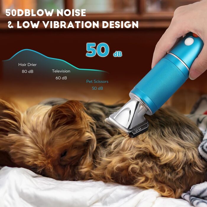 CGOLDENWALL Професійна машинка для стрижки собак, 300W, регулювання швидкості, 3м кабель, для всіх типів шерсті, 2 насадки (3/6мм, 9/12мм)