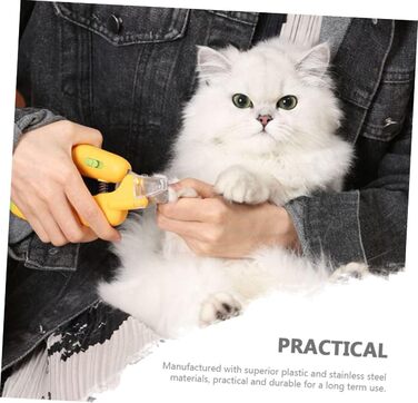 Набір для стрижки кігтів для собак та котів Supvox (набір 3 шт.) - професійний інструмент для догляду за тваринами, нержавіюча сталь, жовтий