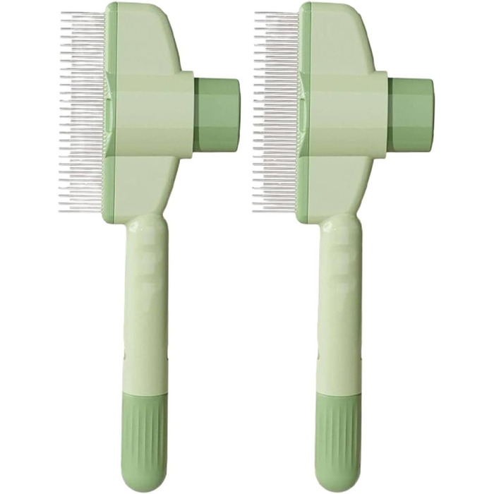 Щітка для котів та собак, видалення шерсті, з кнопкою очищення, для довгої та короткої шерсті, сіра. Інструменти для догляду за тваринами