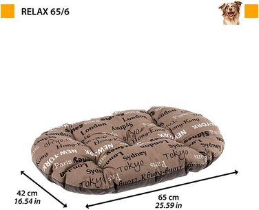 Килимок для собак та котів FERPLAST - М'який лежак для собак, килимок для будки, вольєру та авто - 65 x 42 см, бежевий (бавовна)