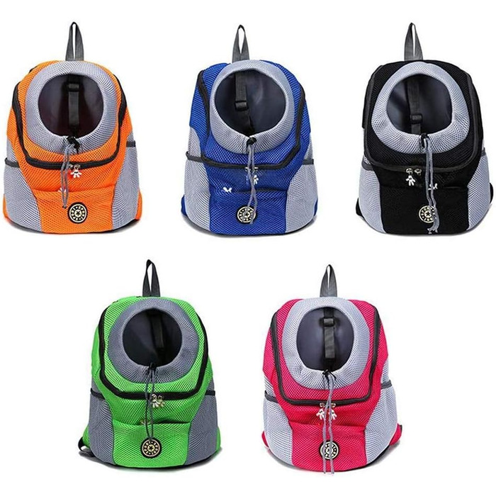 Рюкзак-переноска для собак та котів Ahagut, чорний, S, з регульованими ременями, для подорожей та прогулянок