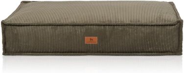 М'який лежак для собак Knuffelwuff Lesedi з корду, 135x90 см, знімний чохол, можна прати, для великих, середніх та маленьких собак (100x70 см, хакі)