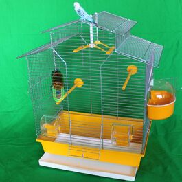 Клітка для птахів IZA жовта/хромована, Vogelkäfig
