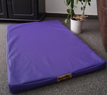 Ортопедичний матрац для собак з кокосовою матом, антиалергенний. Матрац для собак з штучної шкіри, розмір 90x60 см, колір лаванда