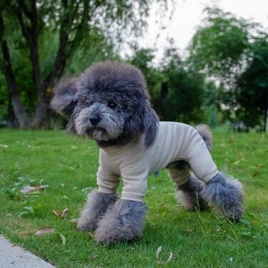 Піжама для собак Lovelonglong, бавовна, теплий боді для всіх сезонів, розмір L (3XL для великих собак), бежевий